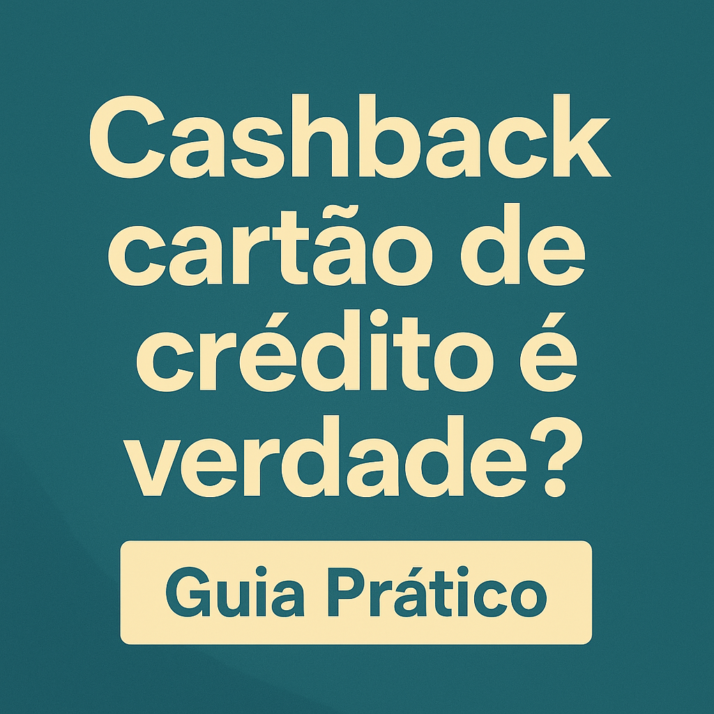 Cashback cartão de crédito é verdade?