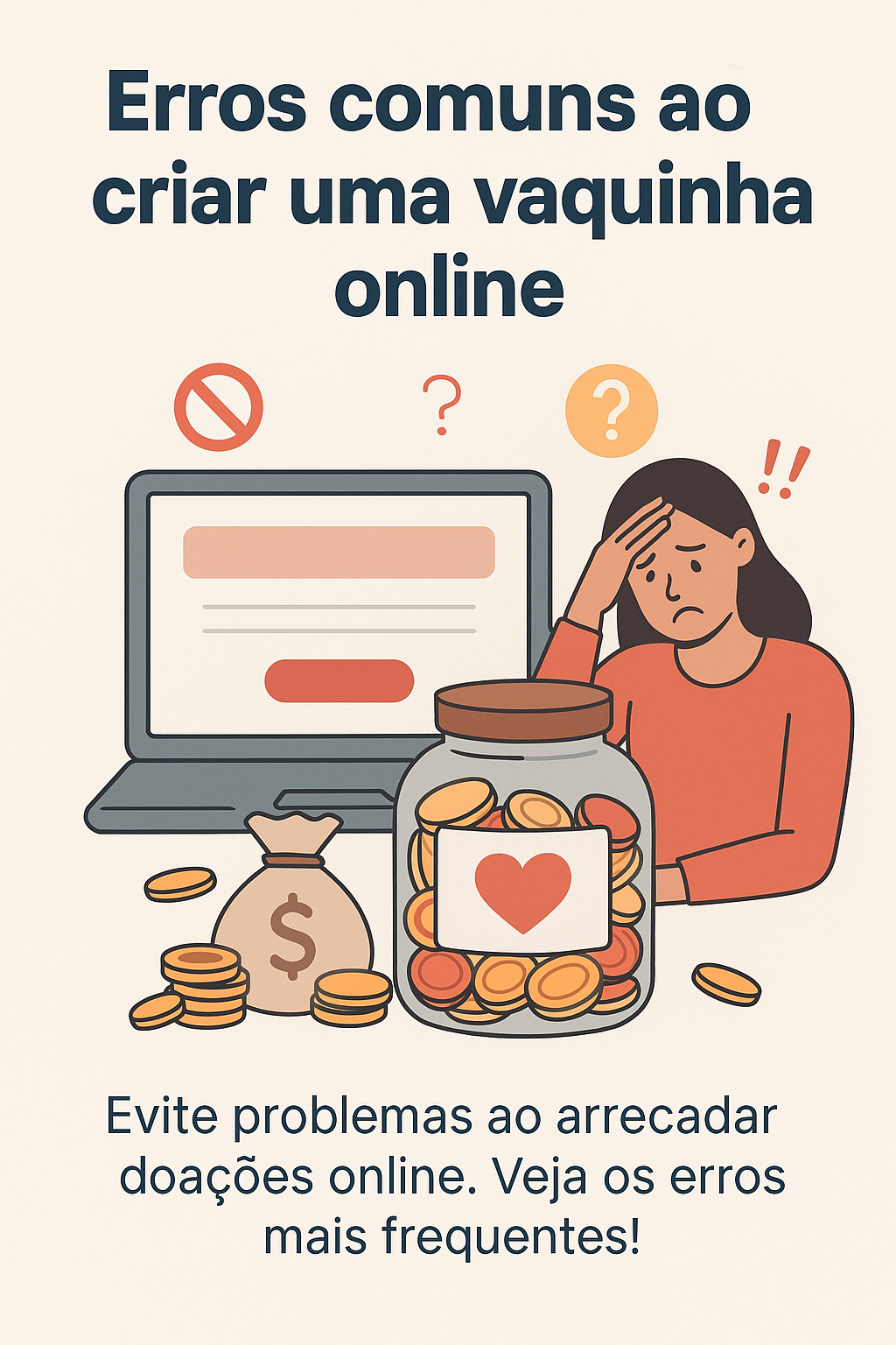 Erros comuns ao criar uma vaquinha online